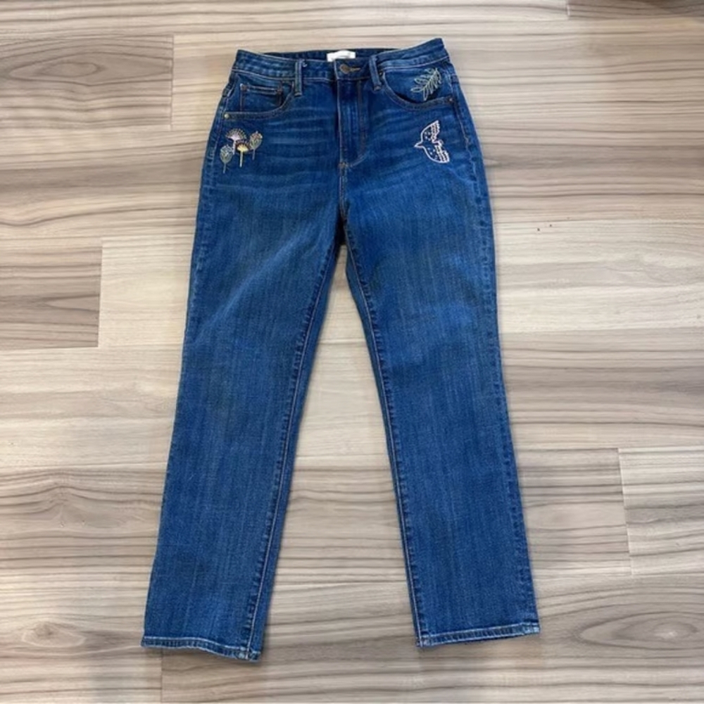 Embroidered Blue Jeans